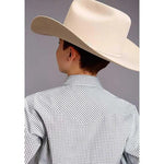 Stetson Two Stripe Check (Navy/Blue/White) - Boy's Western Shirt - Hatcountry
