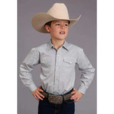 Stetson Two Stripe Check (Navy/Blue/White) - Boy's Western Shirt - Hatcountry
