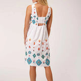 Stetson Bright Schiffli (White) - Women's Sleeveless Cotton Lawn Dress - Hatcountry