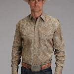 Stetson Desert Paisley (Brown) - Men's Western Shirt - Hatcountry