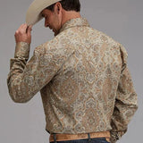 Stetson Desert Paisley (Brown) - Men's Western Shirt - Hatcountry