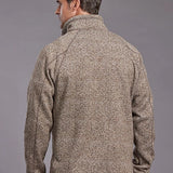 Stetson 2329 Herringbone 1/4 Zip (Brown) - Men's Sweater