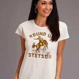 Stetson Round Up (White) - Women's Short Sleeve T-Shirt - Hatcountry