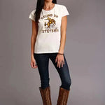 Stetson Round Up (White) - Women's Short Sleeve T-Shirt - Hatcountry
