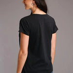 Stetson Serape Longhorn Skull (Grey) - Women's Short Sleeve T-Shirt - Hatcountry