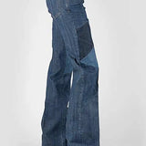 Stetson 214 Trouser Fit Patchwork ( Denim Dark Wash )- Women's Jeans