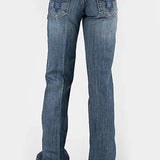 Stetson 214 Trouser Fit Deco Back Packet ( Denim Medium Wash )- Women's Jeans
