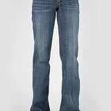 Stetson 214 Trouser Fit Deco Back Packet ( Denim Medium Wash )- Women's Jeans