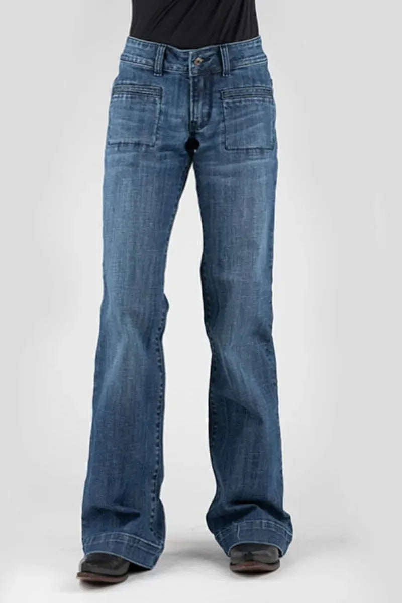 Stetson 214 Trouser Fit Flare Leg (Medium Wash) - Women's Jeans - Hatcountry