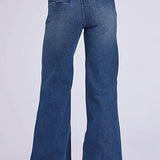 Stetson 751 Wide Leg Welted Back Packets ( Denim Medium Wash) - Women's Jeans