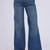 Stetson 751 Wide Leg Welted Back Packets ( Denim Medium Wash) - Women's Jeans