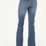 Stetson 921 High Waist Flare Fit (Brown/Medium Wash) - Women's Jeans