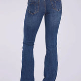 Stetson 921 High Waist Flare Fit Pieced Pocket (Dark Wash) - Women's Jeans