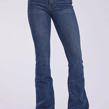 Stetson 921 High Waist Flare Fit Pieced Pocket (Dark Wash) - Women's Jeans