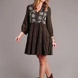 Stetson 1911 Embroidered Twill (Brown) - Women's Dress