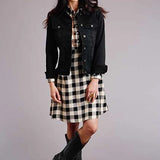 Stetson 00514 Buffalo Plaid (White) - Women's Dress