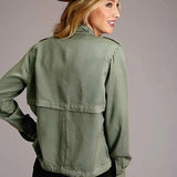 Stetson Twill Zip (Olive) - Women's Bomber Jacket