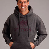 Stetson Red Crest Logo (Grey) - Men's Hoodie Sweatshirt
