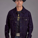 Stetson Raw with Gold Top Stitch (Blue) - Men's Denim Jacket
