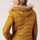 Stetson Quilted Puffy (Yellow) - Women's Leather Jacket - Hatcountry