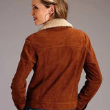 Stetson Ginger Suede (Brown) - Women's Suede Bomber Jacket - Hatcountry