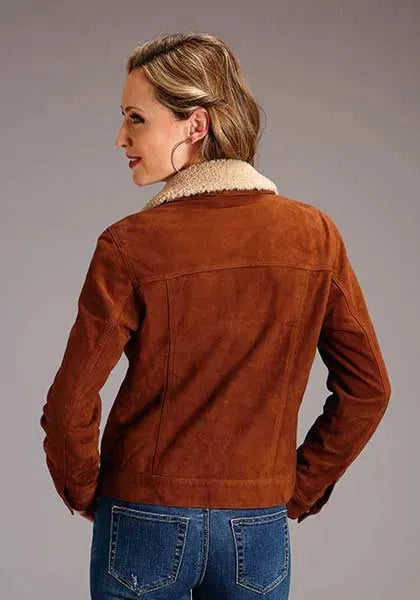 Stetson Ginger Suede (Brown) - Women's Suede Bomber Jacket - Hatcountry