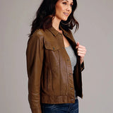 Stetson Jean Style (Brown) - Women's Leather Jacket