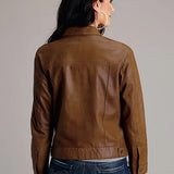 Stetson Jean Style (Brown) - Women's Leather Jacket