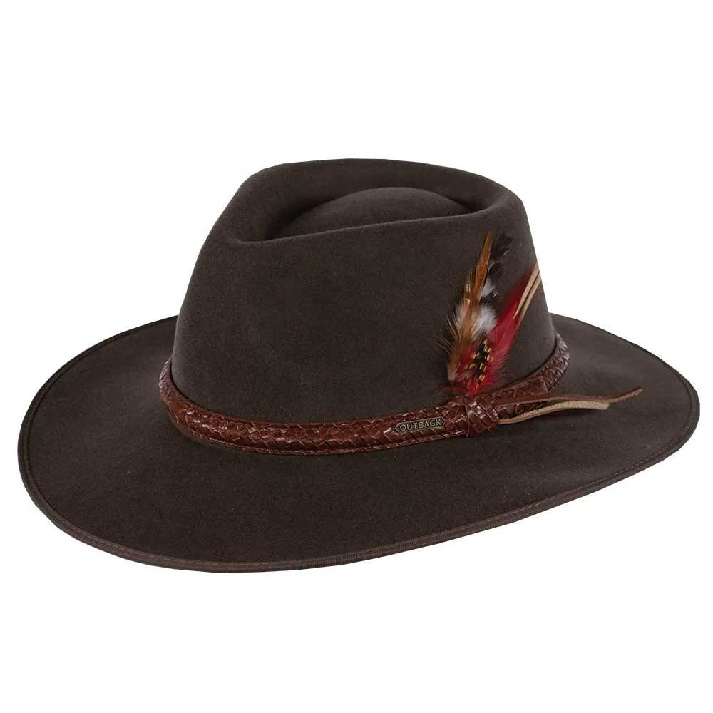Outback Santa Fe - Wool Felt Outback Hat - Hatcountry