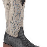 Stetson Ozzy (White/Black) - Men's Ostrich Cowboy Boot