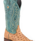 Stetson Ozzy (Blue/Tan) - Men's Ostrich Cowboy Boot