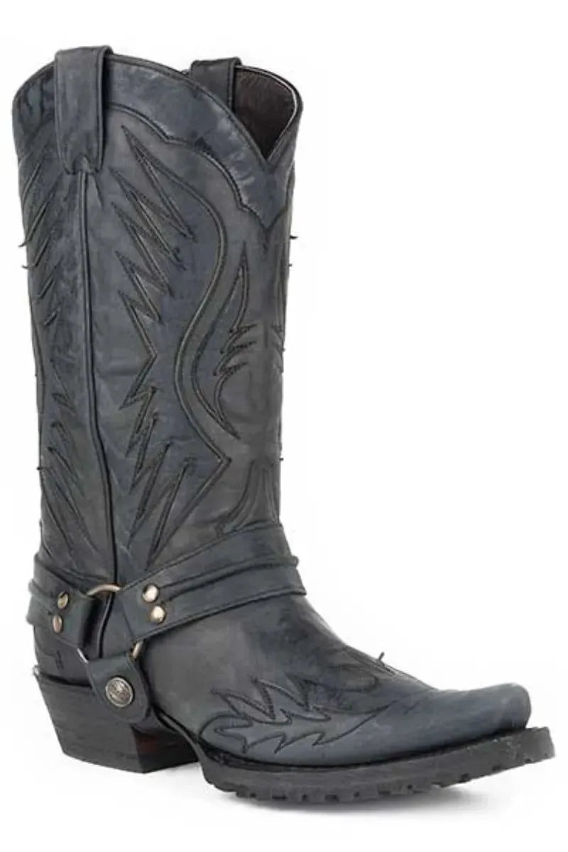 Stetson Midnight Maverick Biker (Black) - Men's Cowboy Boot - Hatcountry