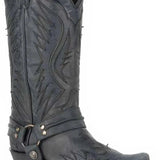 Stetson Midnight Maverick Biker (Black) - Men's Cowboy Boot - Hatcountry