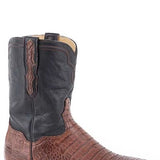 Stetson Puncher Exotic (Brown) - Men's Caiman Cowboy Boot