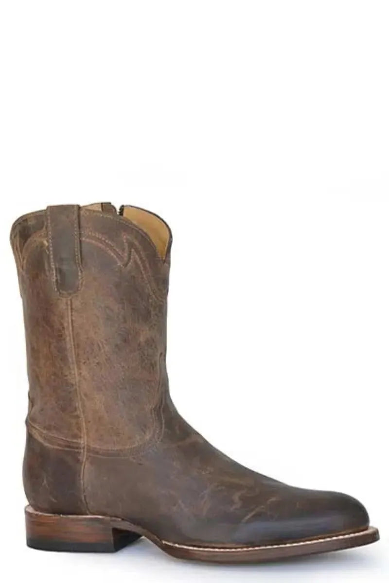 Stetson Roughstock (Brown) Men's Leather Cowboy Boot