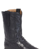Stetson Austin (Black) - Men's Ostrich Cowboy Boot