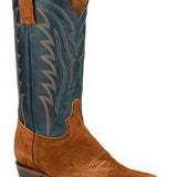 Stetson Tanner (Blue/Brown) - Men's Suede Cowboy Boot