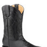 Stetson Garrett Stockman Heel (Black) - Men's Cowboy Boot