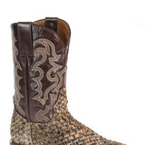 Stetson Cattleman (Brown) - Men's Hair On Leather Cowboy Boot