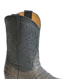 Stetson Aces Alligator (Black/Grey) - Men's Alligator Cowboy Boot