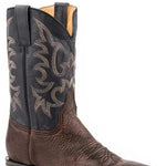 Stetson Midnight Rider (Black) - Men's Bison Leather Cowboy Boot - Hatcountry