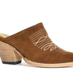 Stetson Divine (Brown) - Women's Leather Suede Cowgirl Mule Boot - Hatcountry