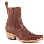 Stetson Cordelia (Brown) - Women's Leather Cowgirl Shoe Boot - Hatcountry