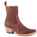 Stetson Cordelia (Brown) - Women's Leather Cowgirl Shoe Boot - Hatcountry