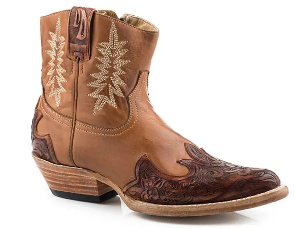 Stetson Bea (Brown) - Women's Leather Cowgirl Boot - Hatcountry