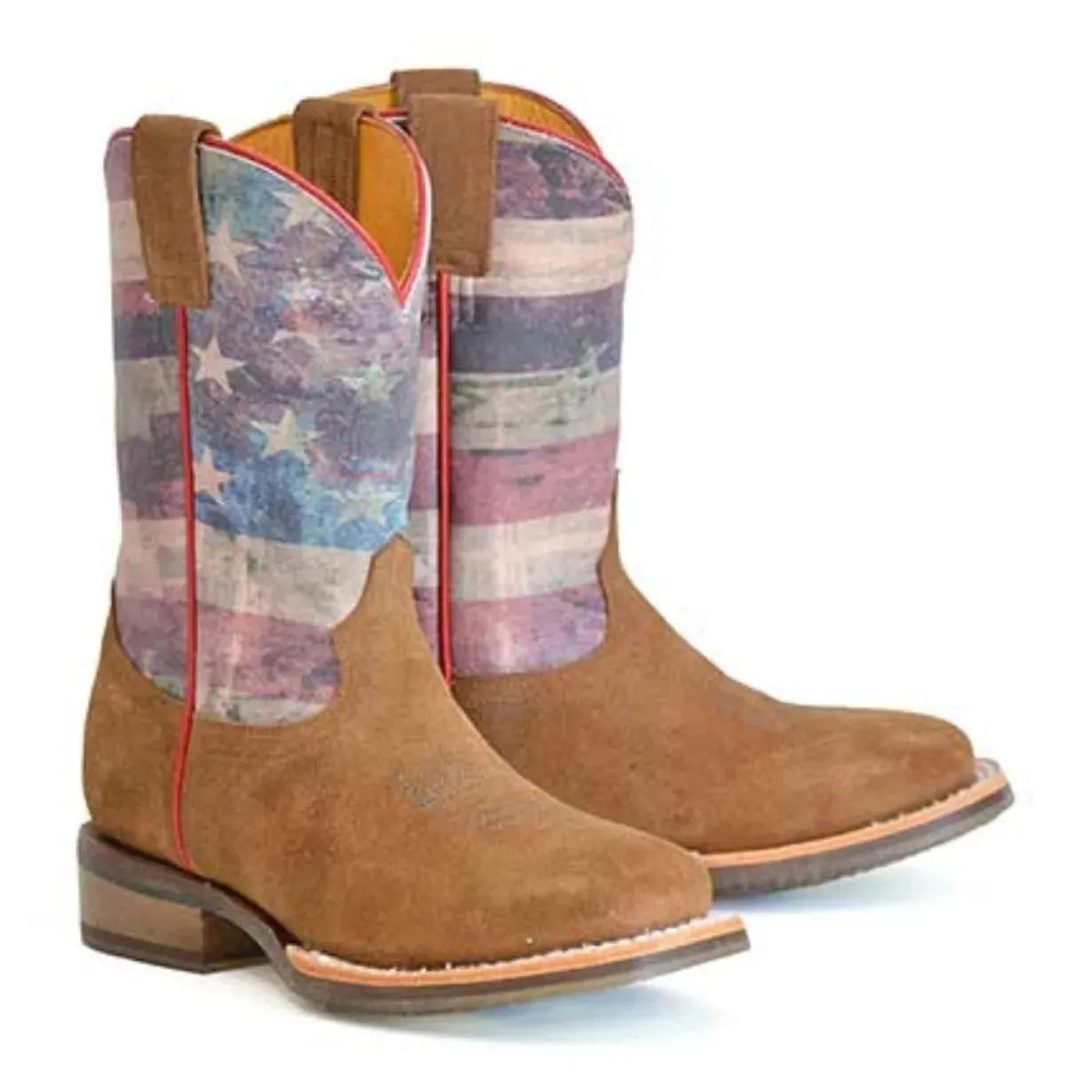 Tin Haul Little Patriot / Americana Sole (Red, White, & Blue) - Little Kids/Big Kids Leather Cowboy Boots - Hatcountry