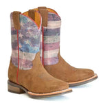 Tin Haul Little Patriot / Americana Sole (Red, White, & Blue) - Little Kids/Big Kids Leather Cowboy Boots - Hatcountry
