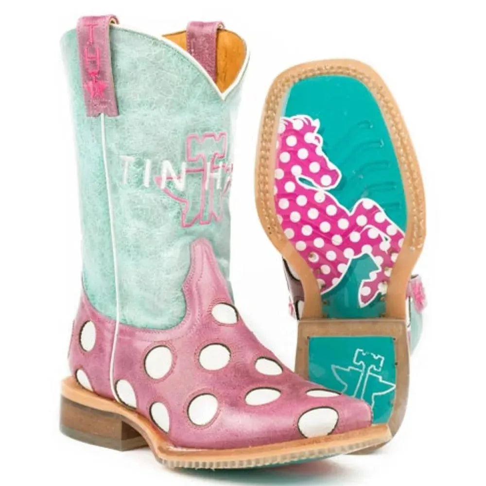 Tin Haul Little Miss Dotty Horse A Dot Sole (Pink) Little Kids