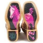 Tin Haul Mish and Mash / Geometric Pony Sole (Multi) - Little Kids/Big Kids Leather Cowgirl Boots - Hatcountry