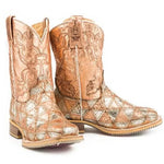 Tin Haul Mish and Mash / Geometric Pony Sole (Multi) - Little Kids/Big Kids Leather Cowgirl Boots - Hatcountry